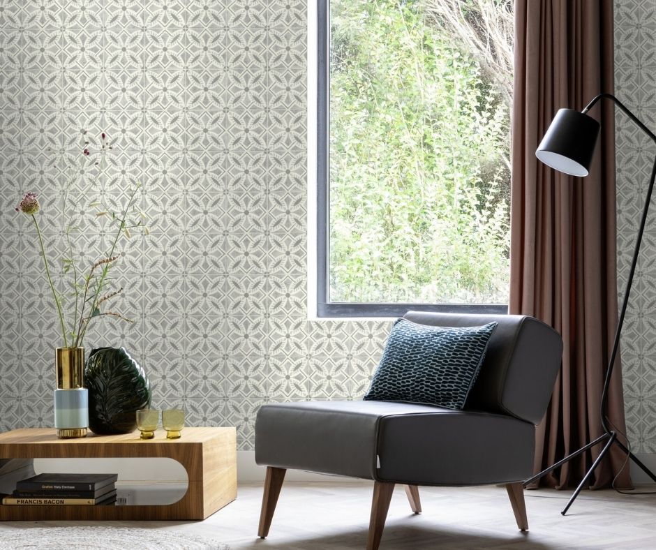 Rasch – Beachhouse – 410259 Szürke csempe mintás vlies tapéta