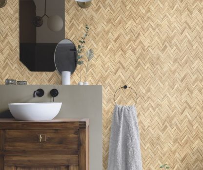 Rasch – Beachhouse – 410334 Barna/világosbarna szövött mintás vlies tapéta