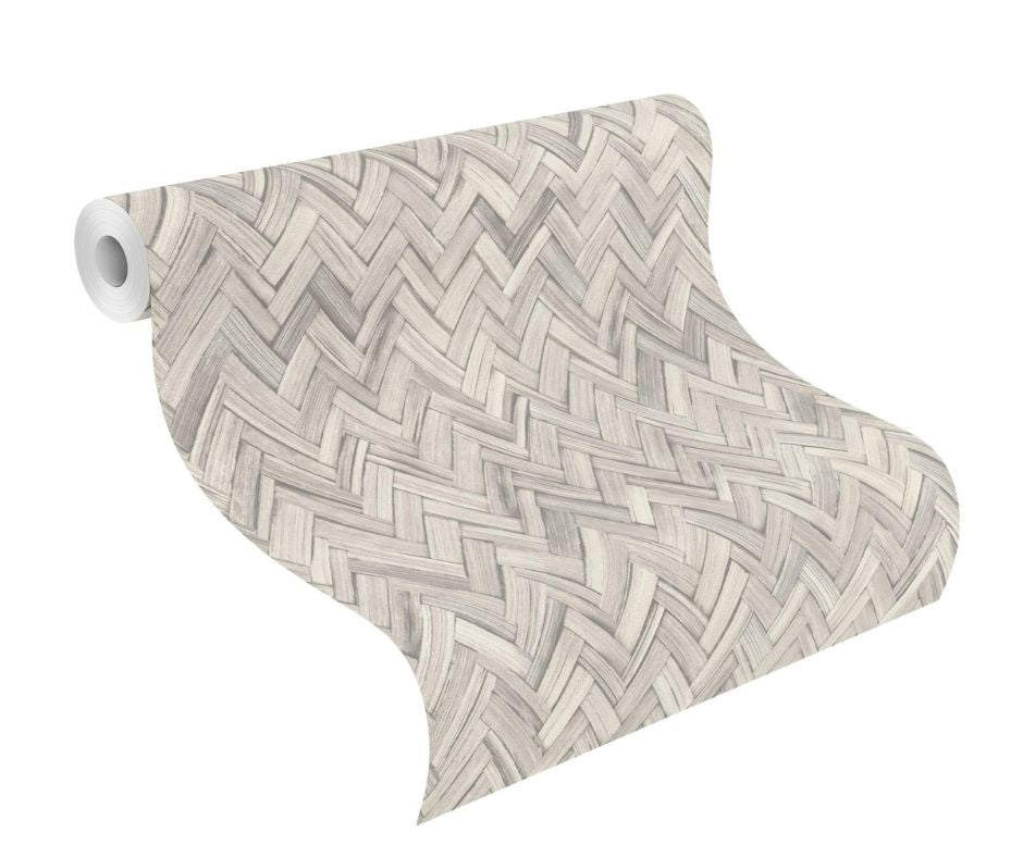 Rasch – Beachhouse – 410365 Szürke szövött mintás vlies tapéta