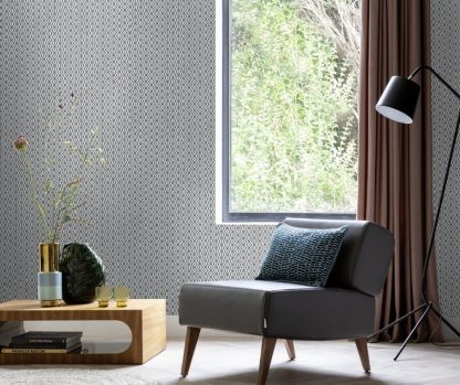 Rasch – Beachhouse – 410648 Kék/fehér geometrikus vlies tapéta