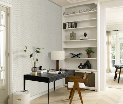 Rasch – Beachhouse – 410679 Világosszürke/fehér geometrikus vlies tapéta