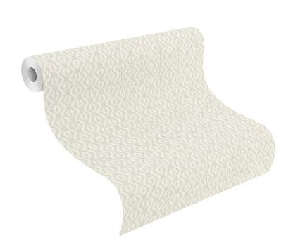 Rasch – Beachhouse – 410686 Halványzöld/fehér geometrikus vlies tapéta