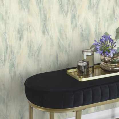 Rasch – Country Charme – 486230 világoszöld levélmintás vlies tapéta