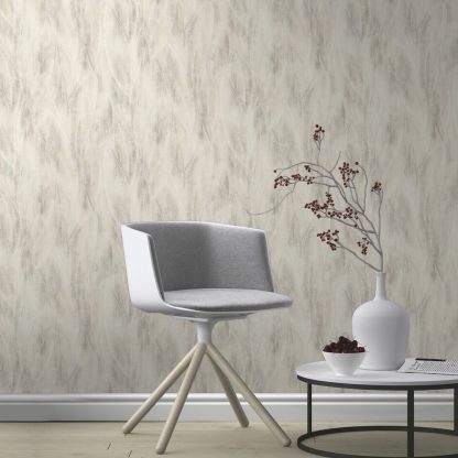 Rasch – Country Charme – 486254 szürke, fehér nagy levélmintás vlies tapéta