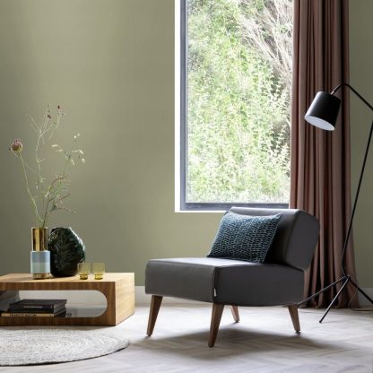 Rasch – Country Charme – 692709 egyszínű zöld strukturált felületű vlies tapéta