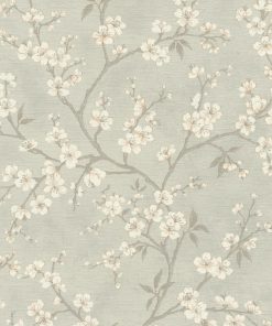 Rasch – Country Charme – 456752 szürke alapon virágmintás vlies tapéta